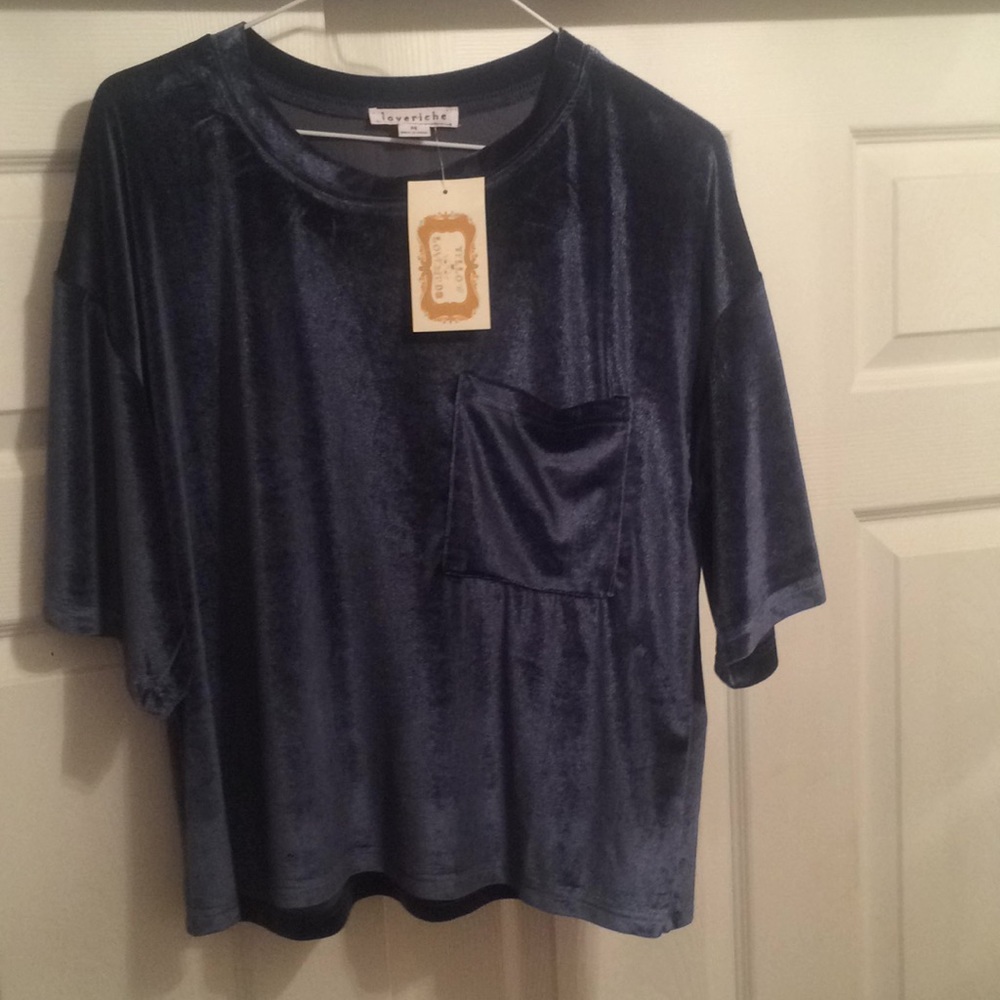 Blue boutique shirt, new